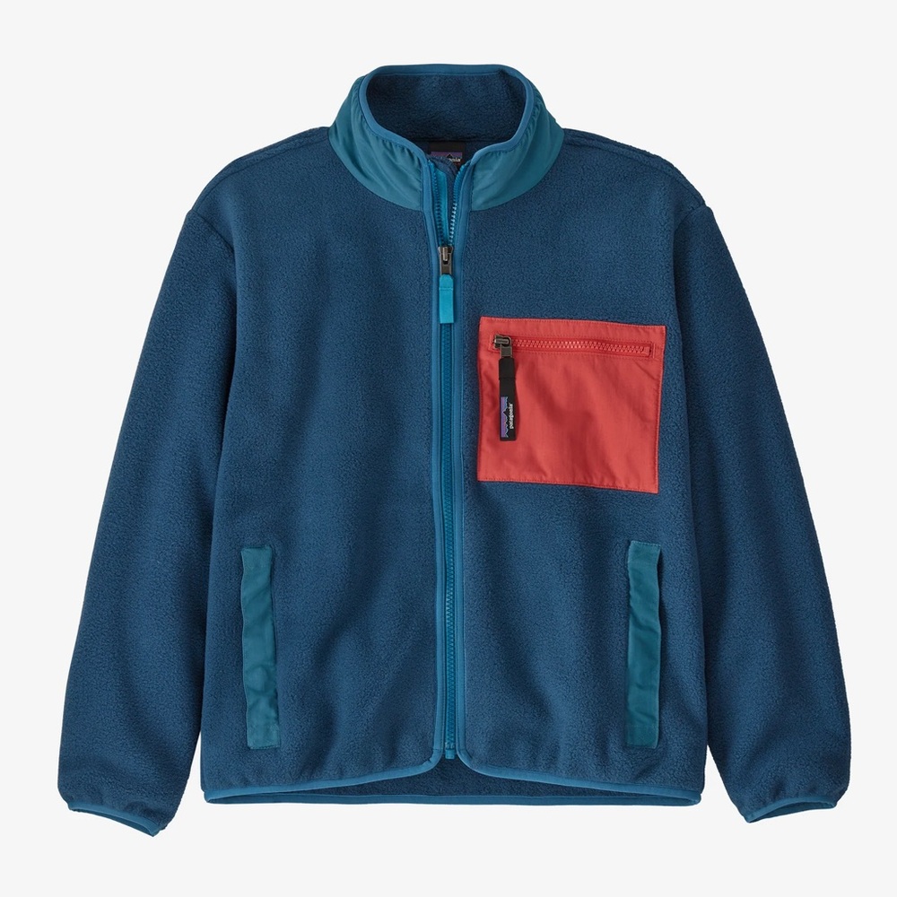 Patagonia Kids Synchilla Jacket Size Fleece Zip Small 7-8 Blue